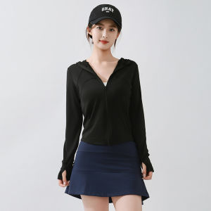 ป้องกันแสงแดด แจ็คเก็ตกันแดด ชุดป้องกันแสงแดด กระชับเอว บาง ป้องกันรังสียูวี ชุดป้องกันแสงแดด ชุดโยคะ ดูผอมลง