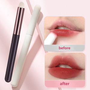 มัลติฟังก์ชั่ลิปสติก/คอนซีลเลอร์แปรงหัวกลมแปรงลิปแปรงแต่งหน้ามืออาชีพแบบพกพา