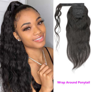 Afro curly  Drawstring Ponytail Hair  Brazilian Pony Tail Remy Hair Clip In Ponytail Extensions For Women