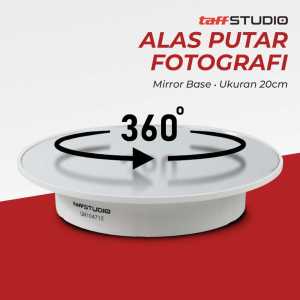 COD TaffSTUDIO Alas Putar Fotografi Mirror Rotating 360 Turntable 20cm / Alas Putar Foto Video Produk bulat 360 Derajat / Photo Studio Produk / Alas Putar Display Rotating