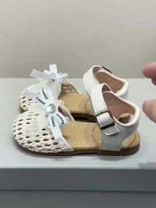 Mã 2523 Dép Rọ Bé Gái 2-9 Tuổi Dép Đi Học Bé Gái Da Pu Siêu Mềm Sz 23-33 Dép Bé Gái Phong Cách Hàn Quốc Dép Nơ bé Gái Dép Công Chúa