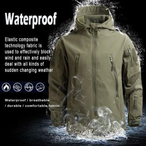 Windbreaker Jacket Tactical Hoodie Riding Sport Waterproof Casual Military Men’s Rain Coat