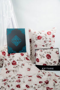 Avitare™ Classic Rosé Queen Size Bedsheet Set – Cooling Bamboo Cotton Fitted Sheet Soft & Comfy