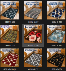 Karpet Saiz S Gebu Corak Terkini Limited Edition - SIRI 3