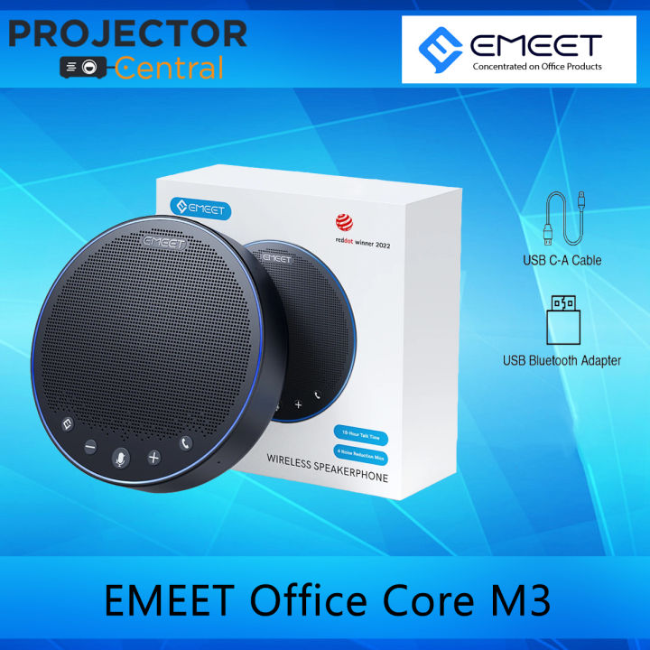 eMeet M3 Bluetooth Speakerphone, AI Mics 360°Voice Pickup 18H