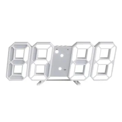 KUESICR 3D Digital Clock Creative Smart Photosensitive LED Korean Student Alarm Clock Charging