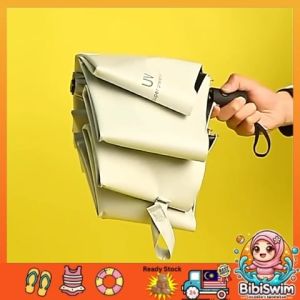 BIBISWIM Umbrella Automatic Folding Reinforced UV Sunscreen Resistant Black Glue Business Umbrella