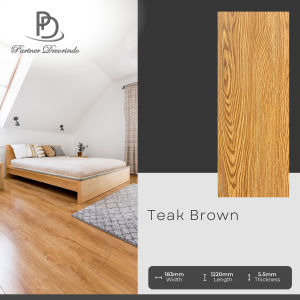 (1 Box) SPC Lantai Klik Aestetic Motif Serat Kayu Anti Rayap Anti Air Flooring SPC