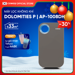 Máy lọc không khí Coway Dolomities (P) AP-1008DH | Diện tích 33m2 | Loại bỏ bụi mịn PM 0.03 vi khuẩn cảnh báo thay màng lọc độ ồn thấp | Hàng chính hãng