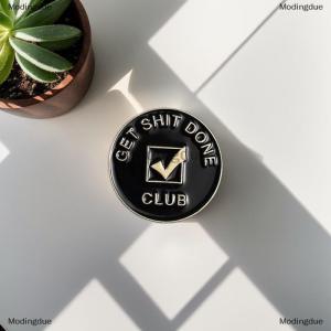 [COD] Modingdue Get Shit Done Club Enamel Pin Funny Phrases Motivational Sign Brooch Lapel Backpack Badge Jewelry Decorative Gift