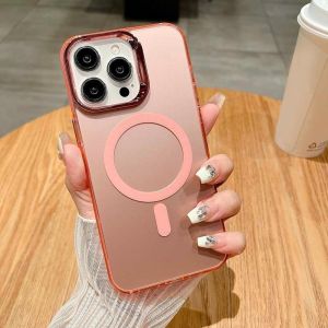 Ultra Thin Magnetic Case for iPhone Air 16 Pro 11 15 17 14 13 12 Pro Max 14 15 16 7 8 Plus XR X XS Max Electroplating Shockproof Cover