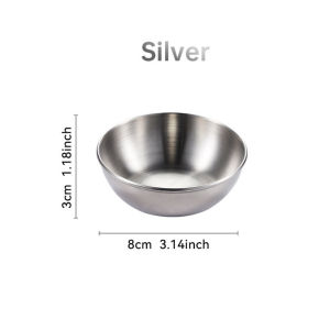 8cm Stainless Steel Sauce Tray Appetiser Serving Tray Spice Tray Kitchenware Tray Gold Dip Tray