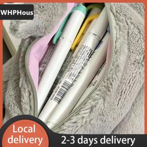 [COD] WHPHous Ship within 24 hours Cute Plush Shark Pencil Case Student Stationery School Supplies Kawaii Doll Back To School Storage Bag Pen Bag Stationery