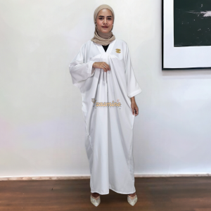 Gamis Kaftan Wanita Simple Mewah Elegant Polos Raya Series All Size