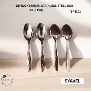 60 pcs sendok makan stainless steel 808 tebal/ 5 lsn sendok makan tebal