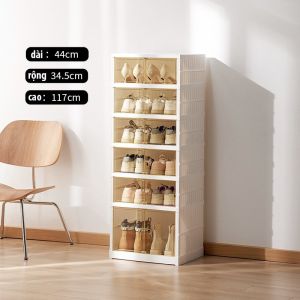 Tủ để giày 9 tầng cao cấp nhựa PP siêu bền chắc có thể gấp gọn chịu trọng lực cao.