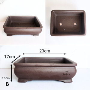 The Leaferie Bonsai Pot (Series 72) . Plant pot . Zisha . Flowerpot . Purple Sand Planter. Flower