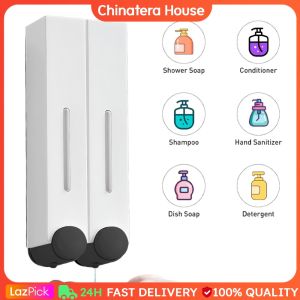 Elegant Wall-Mounted Shower Soap Dispenser No Drill Waterproof Bathroom Soap Dispenser with Large Capacity