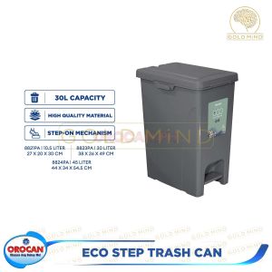 Orocan Eco Step Trash Can 10.5L 30L & 45L Basurahan