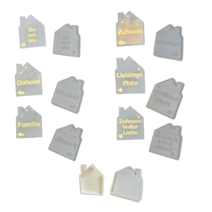 Khuôn silicon linh hoạt cho lễ hội đèn ngủ khuôn trang trí trang trí hình ngôi nhà ánh sáng khuôn công cụ làm