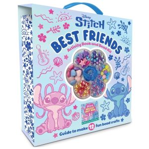 Disney Stitch Best Friends Activity Book & Beads Gift Set For Kids to Make Bracelets & Bookmarks