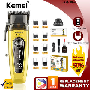 Kemei Hair Clipper Cordless Professional Brushless Motor 11500RPM Barber Trimmer with DLC Blade Electric Hair Cutting Machine