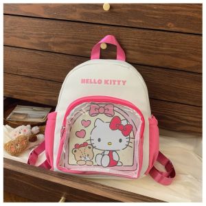 กระเป๋าสีสันน่ารักสะดุดตา เป้หน้าพลาสติกใส SANRIO งานแท้ - ขนาด 12 นิ้ว - ผ้ากันน้ำ มีช่องซิปใส่ของ 2 ช่อง - ด้านข้างมีช่องใส่ขวดน้ำ