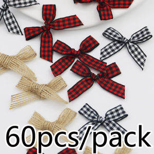 (60 cái/gói) nơ rô nhiều màu 4cm Nơ lanh giáng sinh Phụ kiện tóc trang trí nhà nghỉ