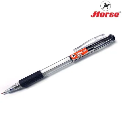 Horse(ตราม้า) ปากกาลูกลื่น กด ตราม้า 0.7 mm. H-801 ด้ามใส จำนวน 1 ด้าม