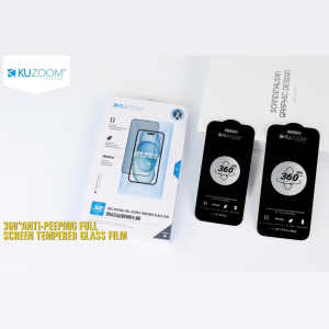 Kính cường lực chống nhìn trộm 360 độ Kuzoom full màn mỏng nhẹ bảo vệ màn hình cho dòng iPhone 18