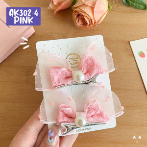 Jepit Rambut Korea Anak Perempuan Pita Aksen Mutiara Pearl Aksesoris Jepitan Rambut AK302