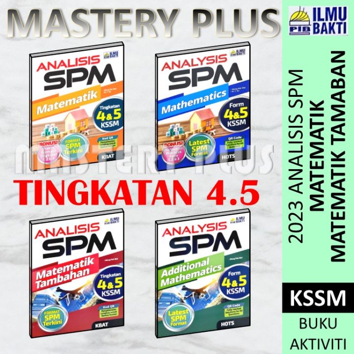 ANALISIS SPM MATEMATIK/ANALYSIS MATHEMATICS TINGKATAN 4&5 KSSM/KBAT ...