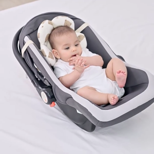 Newborns Car Seat Headrest Flower Shaped Safety Pillow with Soft Fabric for Families Frequently Traveling By Car