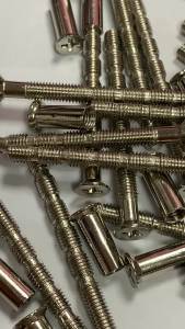 LZD Bamboo Screws M5*60 - Nut M5*17 - Iron Bolt Stainless Steel Fixed Countersunk Head Screws Nickel Plated