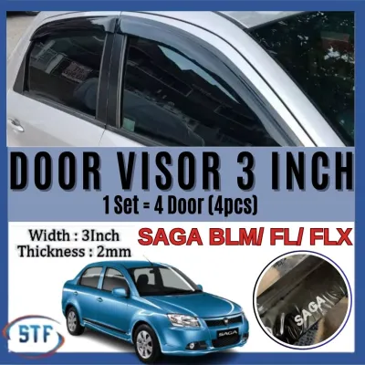 Proton Saga BLM/FLX/FL Door Visor 3 Air Press Window Acrylic Wind Deflector For Proton Saga BLM/FLX (4PCS/SET)