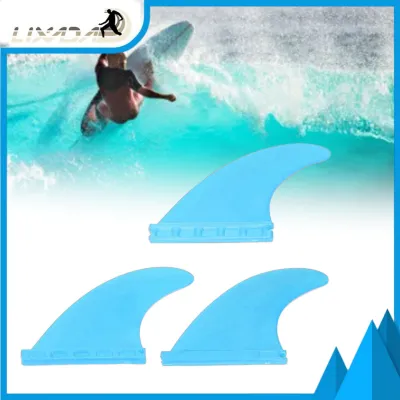 LIXADA Thruster Fins PVC Surfboard Fins Flexible Waterproof Sturdy for Stand Up Paddle