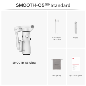【สินค้าใหม่】ZHIYUN Smooth Q5 Ultra ไม้กันสั่น Gimbal Stabilizer มือถือ ไม้กันสั่นมือถือ กันสั่น 3 แกน สำหรับสมาร์ทโฟน ขาตั้งกล้อง ไม้เซลฟี่ กิมบอล