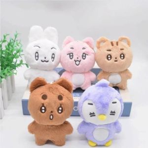 INSANE Nhỏ Búp bê TXT Kpop 10cm Bông PP Móc Khóa Búp bê phong cách Q Phụ kiện túi Hoạt hình Vòng Móc khóa bằng nhung lông giống Soobin Quà Tặng Con Gái