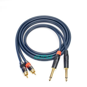 Cặp Dây Jack 6 Ly Sang RCA Hoa Sen dài 0.8m-1.5m-3m-5m-8m-10m | dây jack 6.5mm sang rca cáp av ra 6.5 dây 6ly ra av.