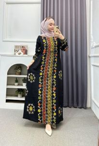 Daster cap sogan motif klok matt rayon AJL tebal  ld150 pb 140 busui