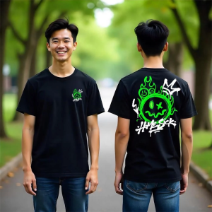 Alteru.store Baju FCK SMILE T-shirt Distro Kaos bahan 24s