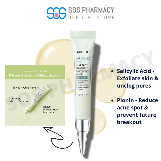 Skin.tific Salicylic Acid Acne Spot Treatment Gel (10g) Lazada