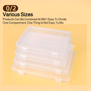 Storage Box Waterproof Beautiful Data Box Excellent Sealing Multi-size Transparent Holds 3 Pcs