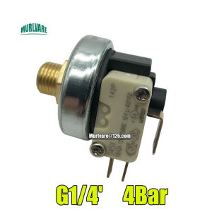 หม้อไอน้ำสำหรับรีดผ้า เครื่องจักรไอน้ำ อุปกรณ์เสริมสำหรับเครื่องพ่นไอน้ำ ตัวควบคุมแรงดันไอน้ำ G1/4 สวิตช์แรงดันไอน้ำ 4Bar