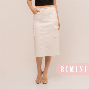 RIMINI - Rok Cargo Jeans Wanita Midi Size 26-33 - Vallea Skirt 5234-1