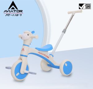 Sepeda Roda Tiga Anak Aviator AT118-7 Tricycle Alpaca 2in1 Musik n Lampu (dorongan)