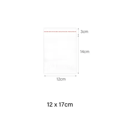 Self Adhesive OPP Bag clear thick 7 sizes for cloth jewelry gift card accessories