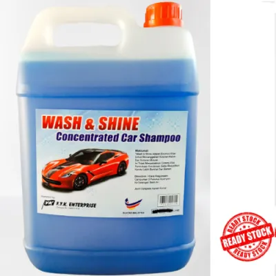 CAR SHAMPOO Car shampoo WASH &SHINE berkualiti 5 litre (READY STOCK)