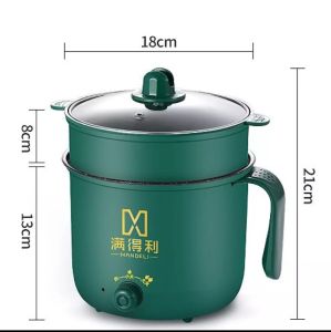Nồi Điện Mini 2 Tầng Đa Năng Tặng Kèm Khay Hấp ( Chiên Xào Nấu ăn nấu cơm nấu lẩu mini ) cho 1-2 người