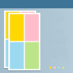 YESPERY 10 Sheets Color Label Sticker Handwritten Waterproof Self-Adhesive Name Mark Sticker